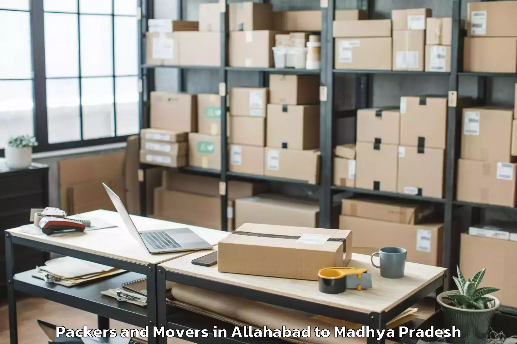 Trusted Allahabad to Bhanpura Packers And Movers